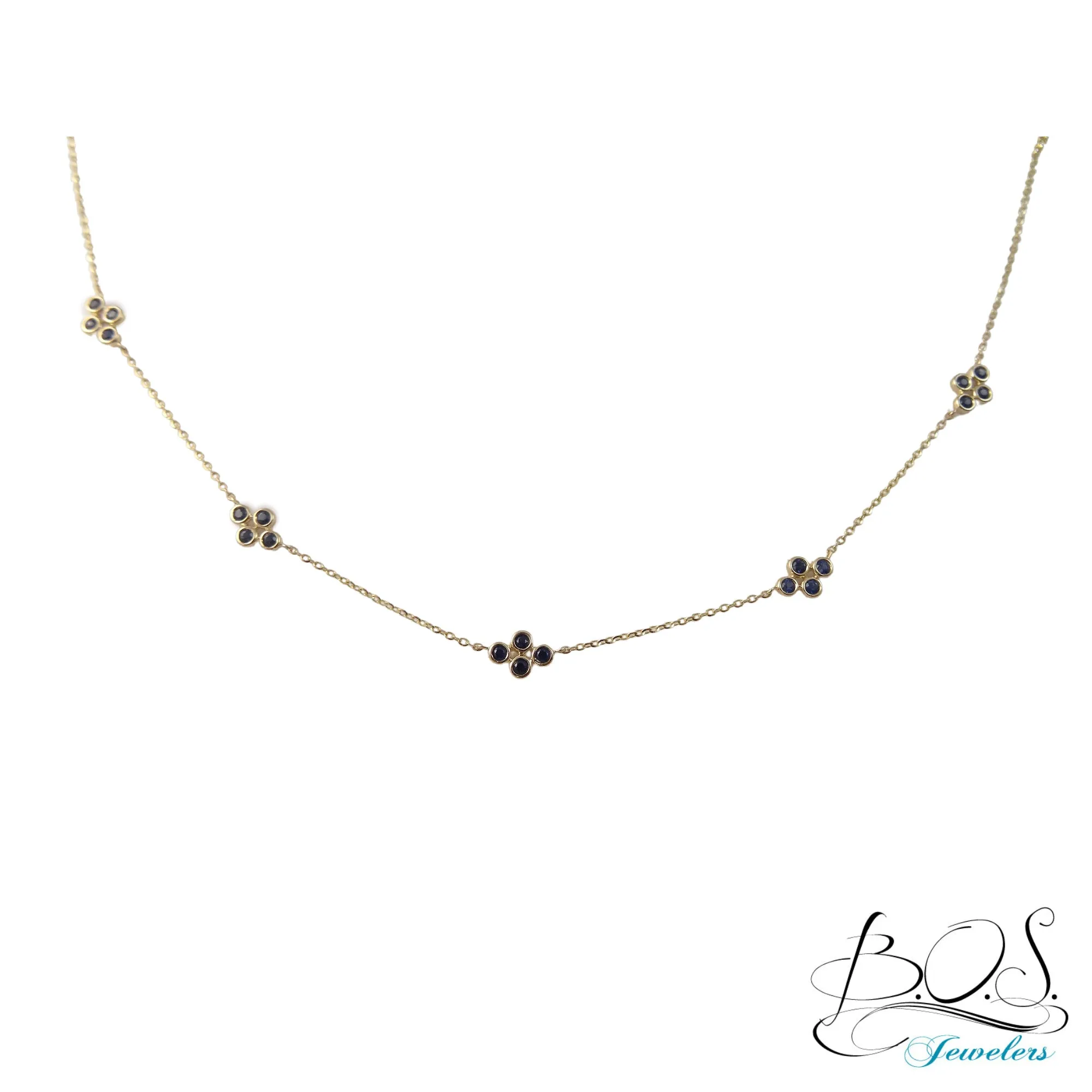 Multi Bezel Color Stone Necklace