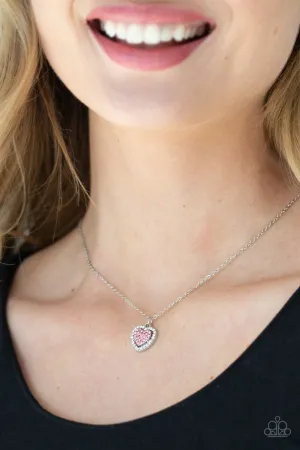 My Heart Goes Out to You Pink Paparazzi Necklace