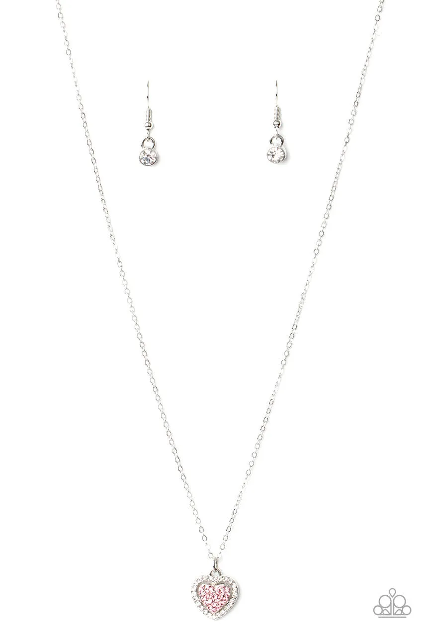 My Heart Goes Out to You Pink Paparazzi Necklace
