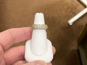 Natural Diamond Pave Set 18K Gold Ring