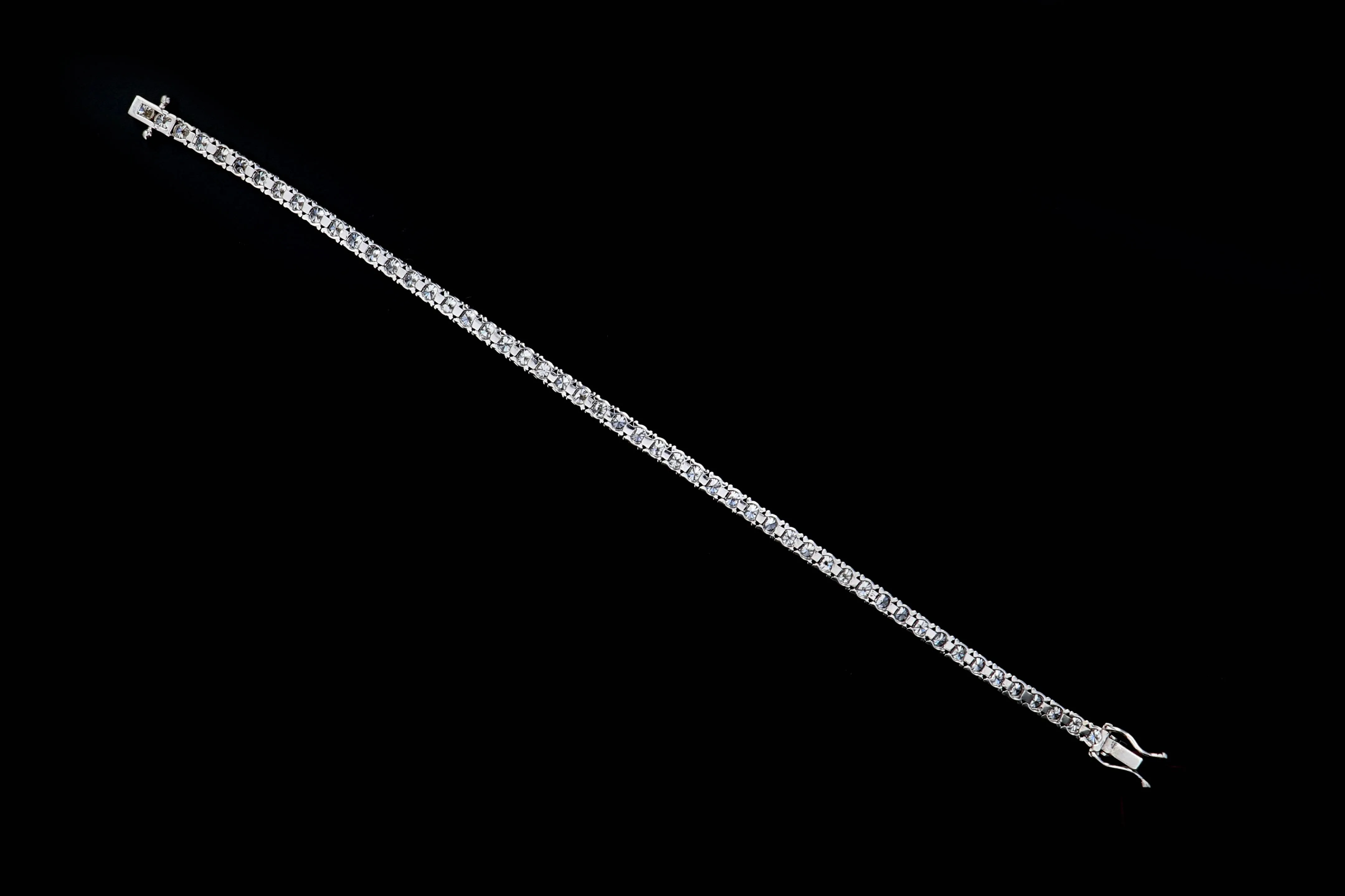 New 14K White Gold 5.32 Carat Diamond Tennis Bracelet