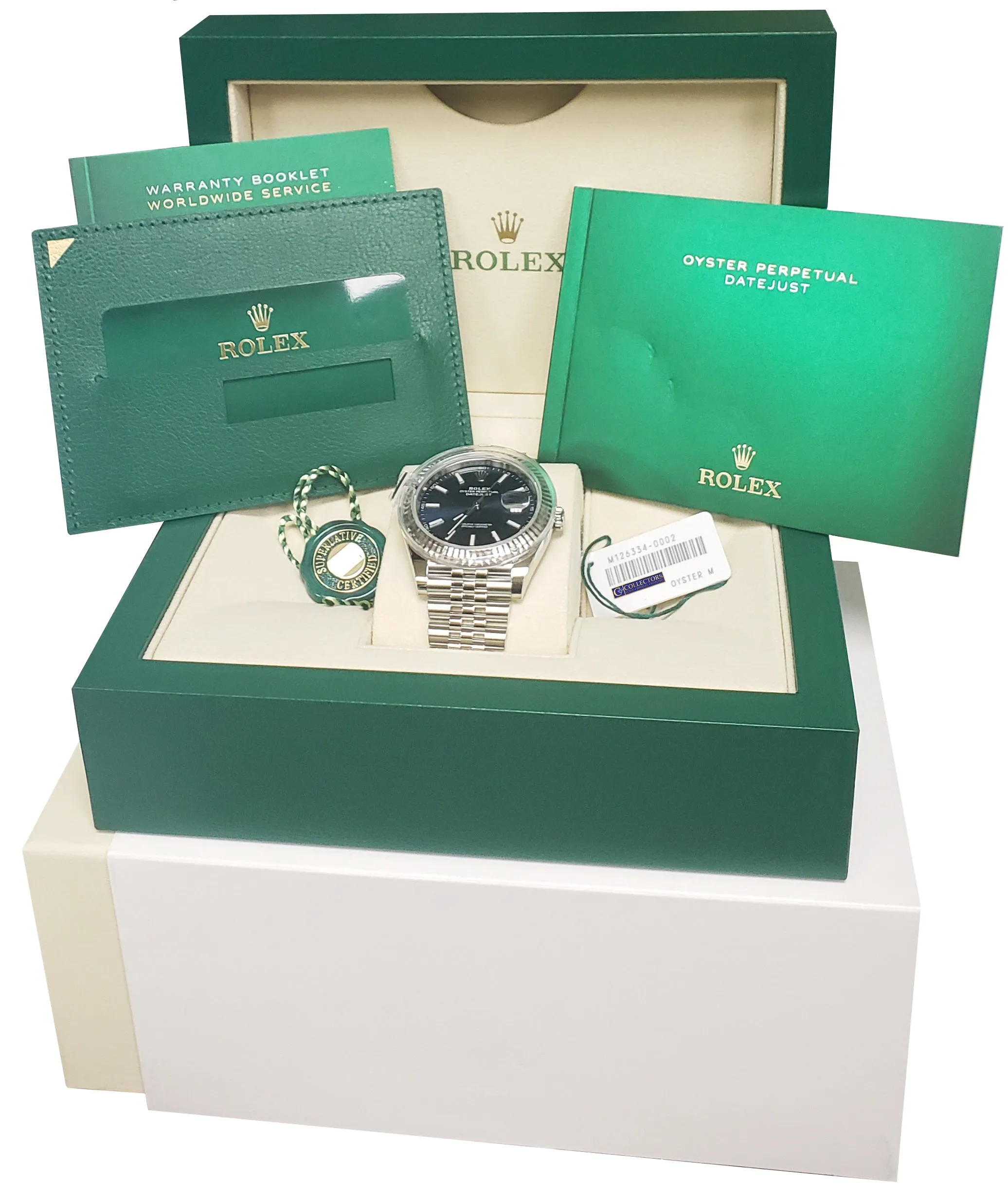 NEW AUGUST 2022 Rolex DateJust 41 Blue Stainless Steel JUBILEE Watch 126334