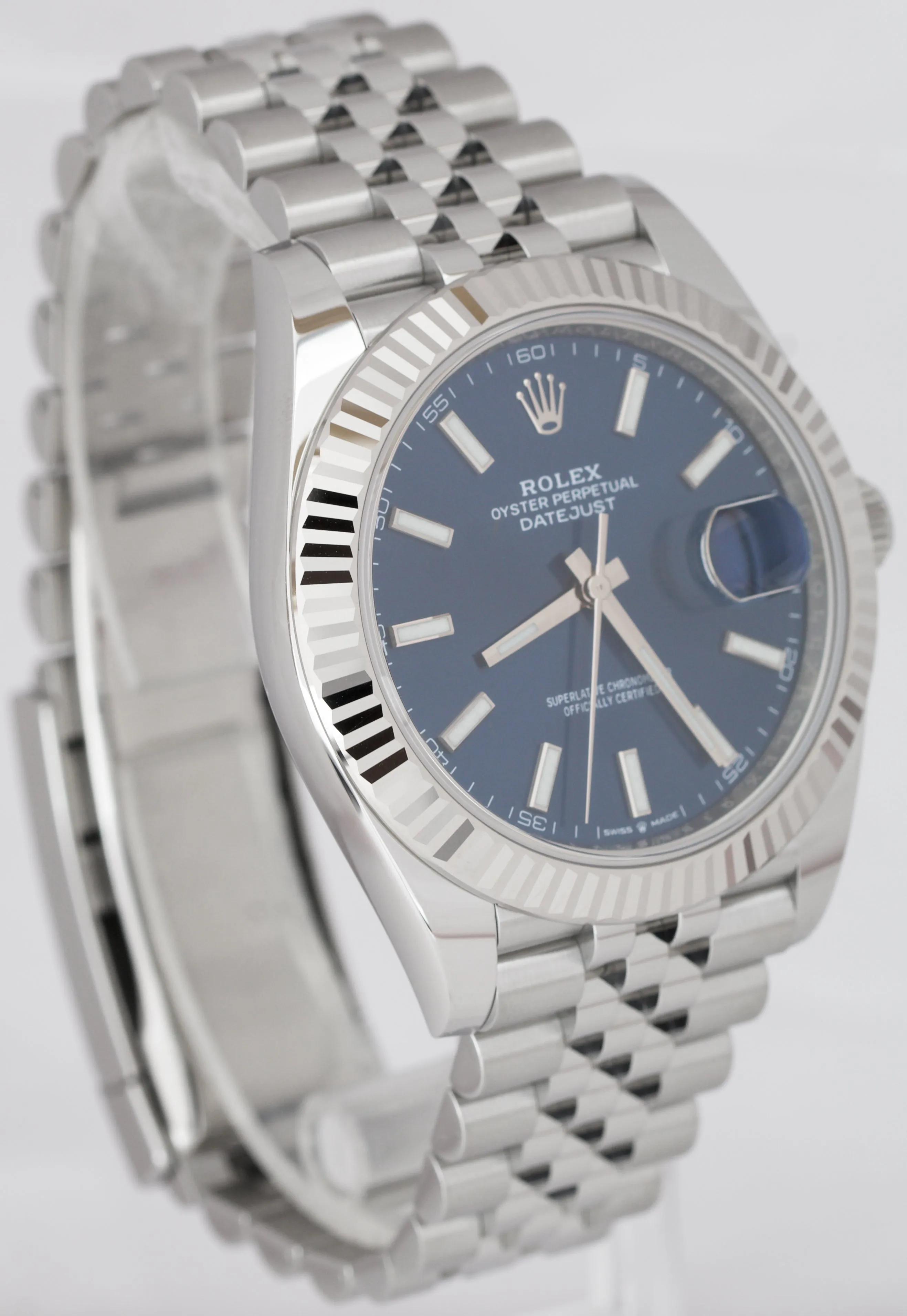 NEW AUGUST 2022 Rolex DateJust 41 Blue Stainless Steel JUBILEE Watch 126334