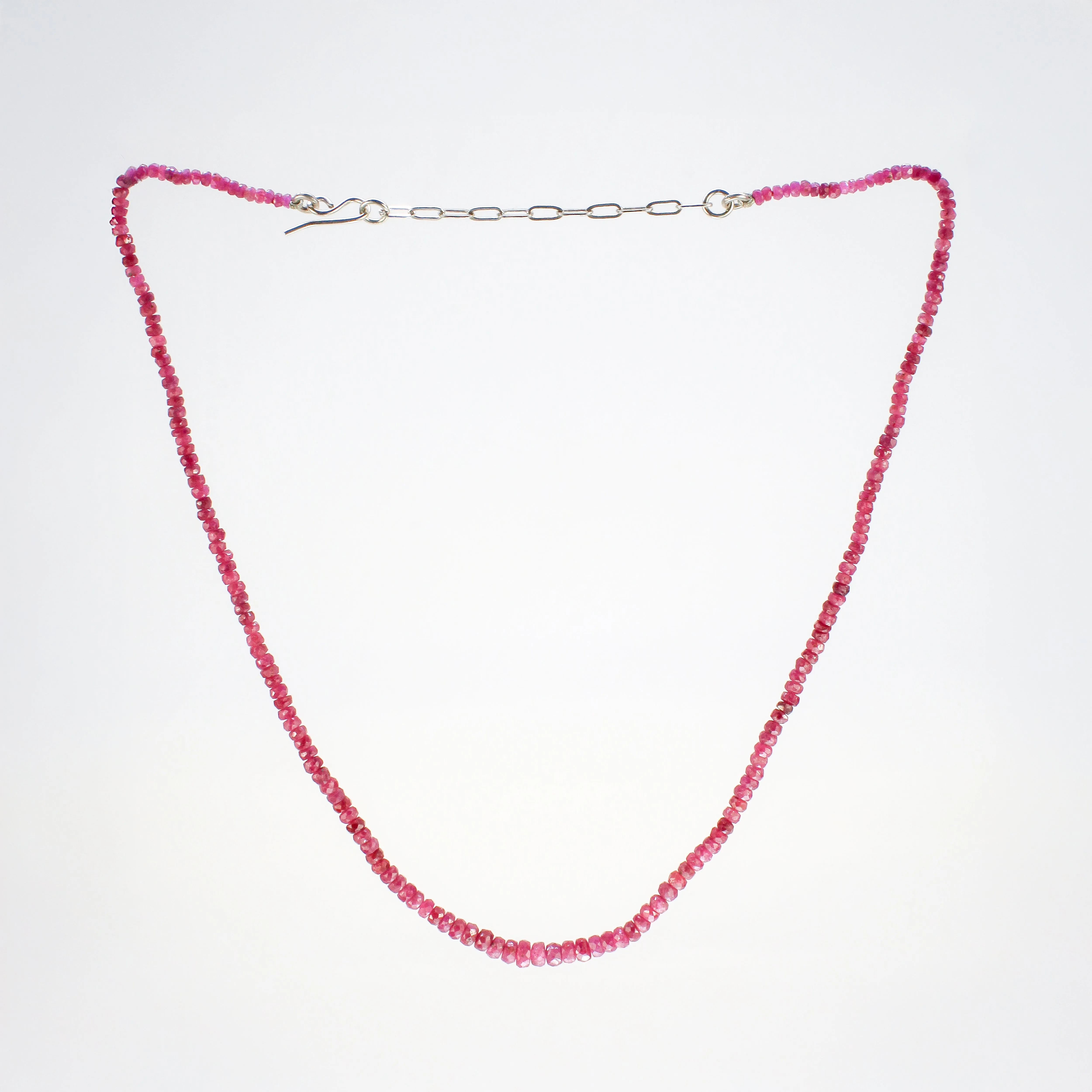 NEW! Faceted Ruby Beaded Necklace by Rina Young