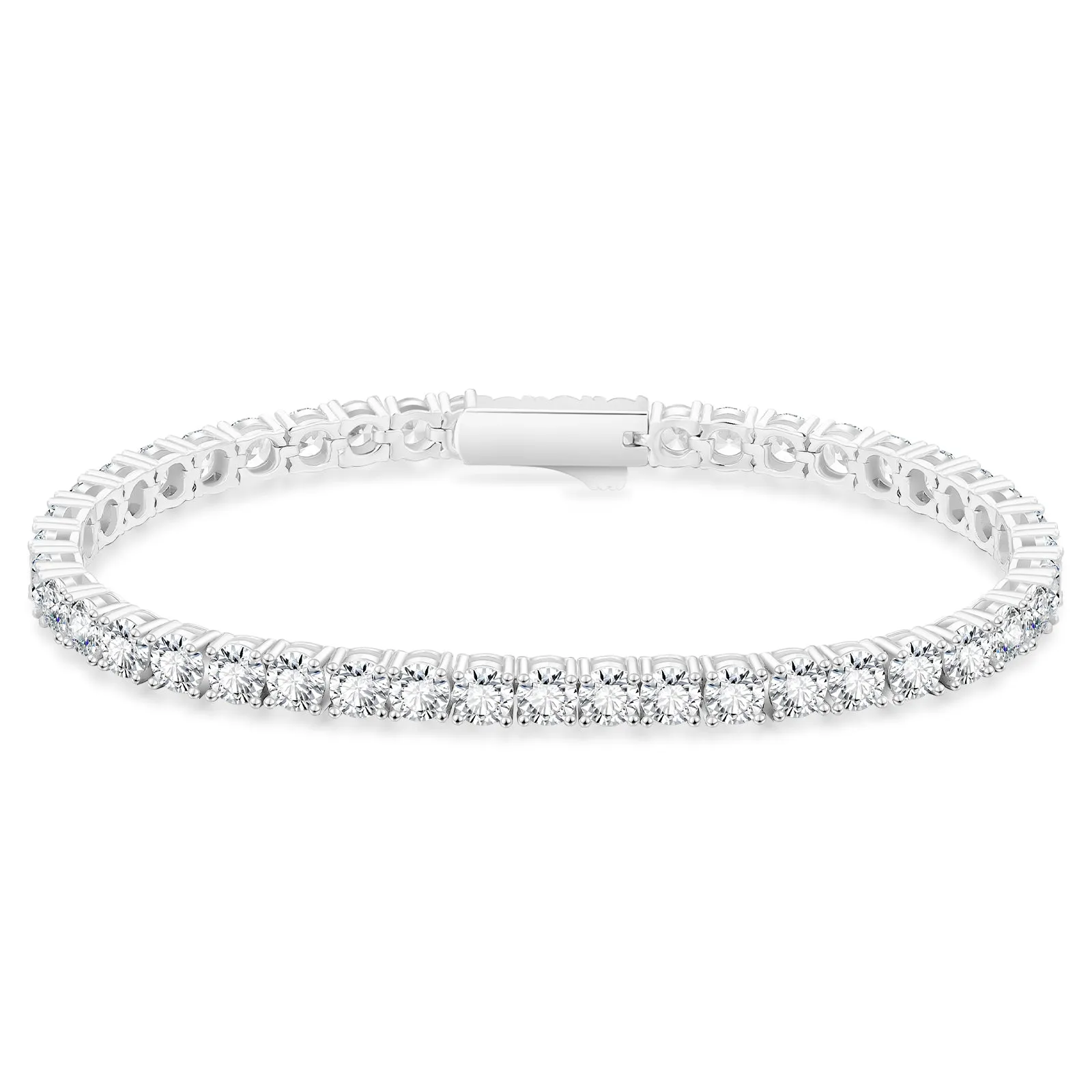 【NEW】4mm CZ Diamond Tennis Bracelet Brass KRKC