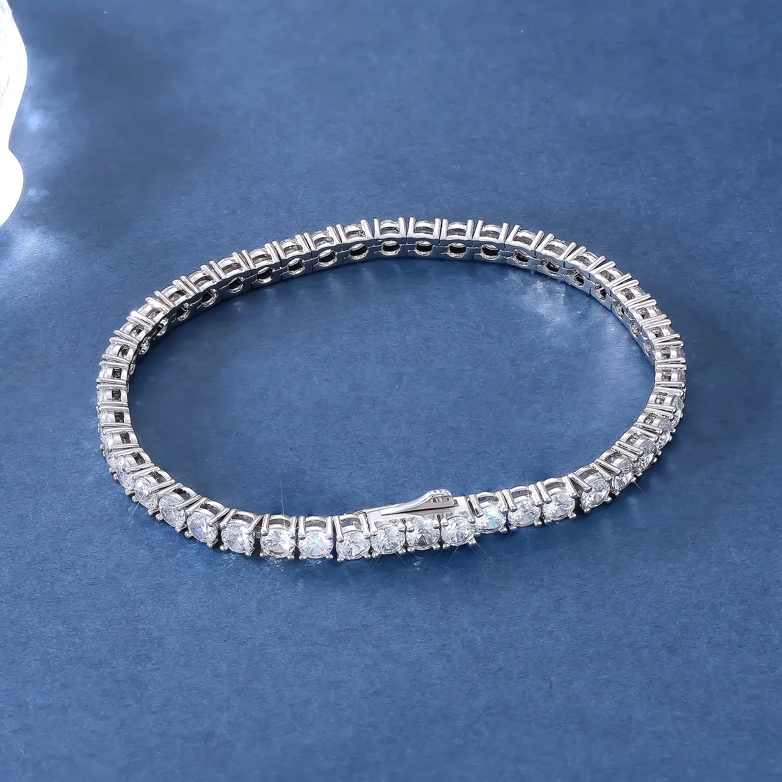 【NEW】4mm CZ Diamond Tennis Bracelet Brass KRKC