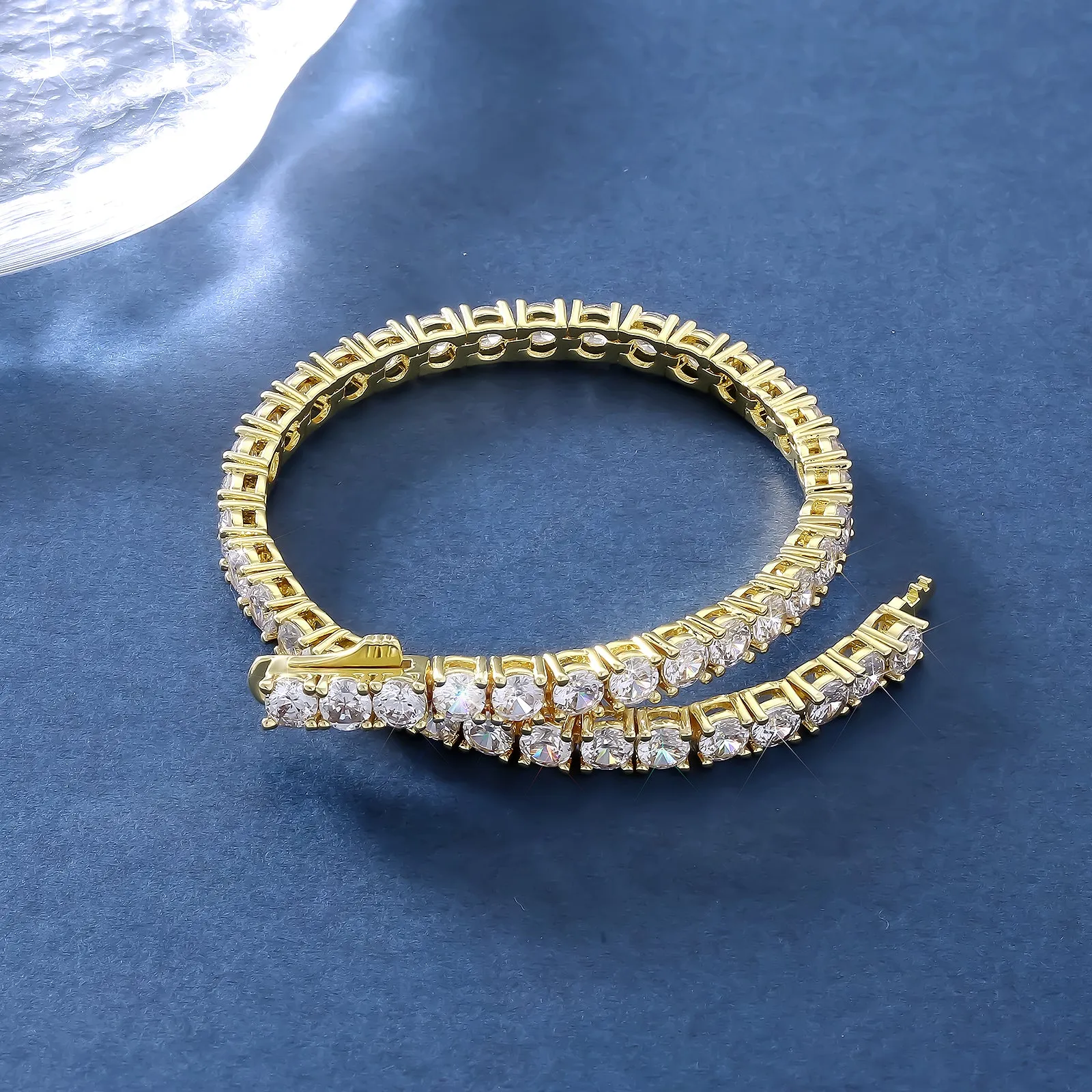 【NEW】4mm CZ Diamond Tennis Bracelet Brass KRKC