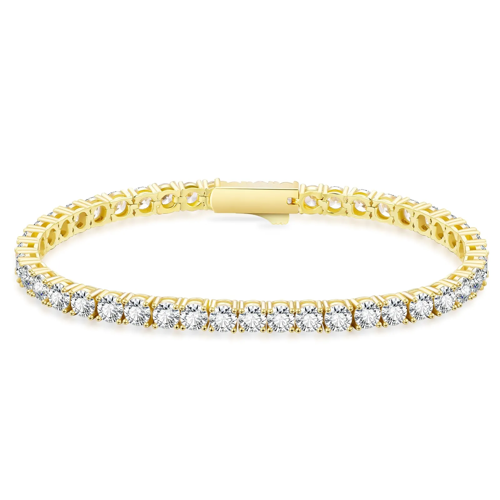 【NEW】4mm CZ Diamond Tennis Bracelet Brass KRKC