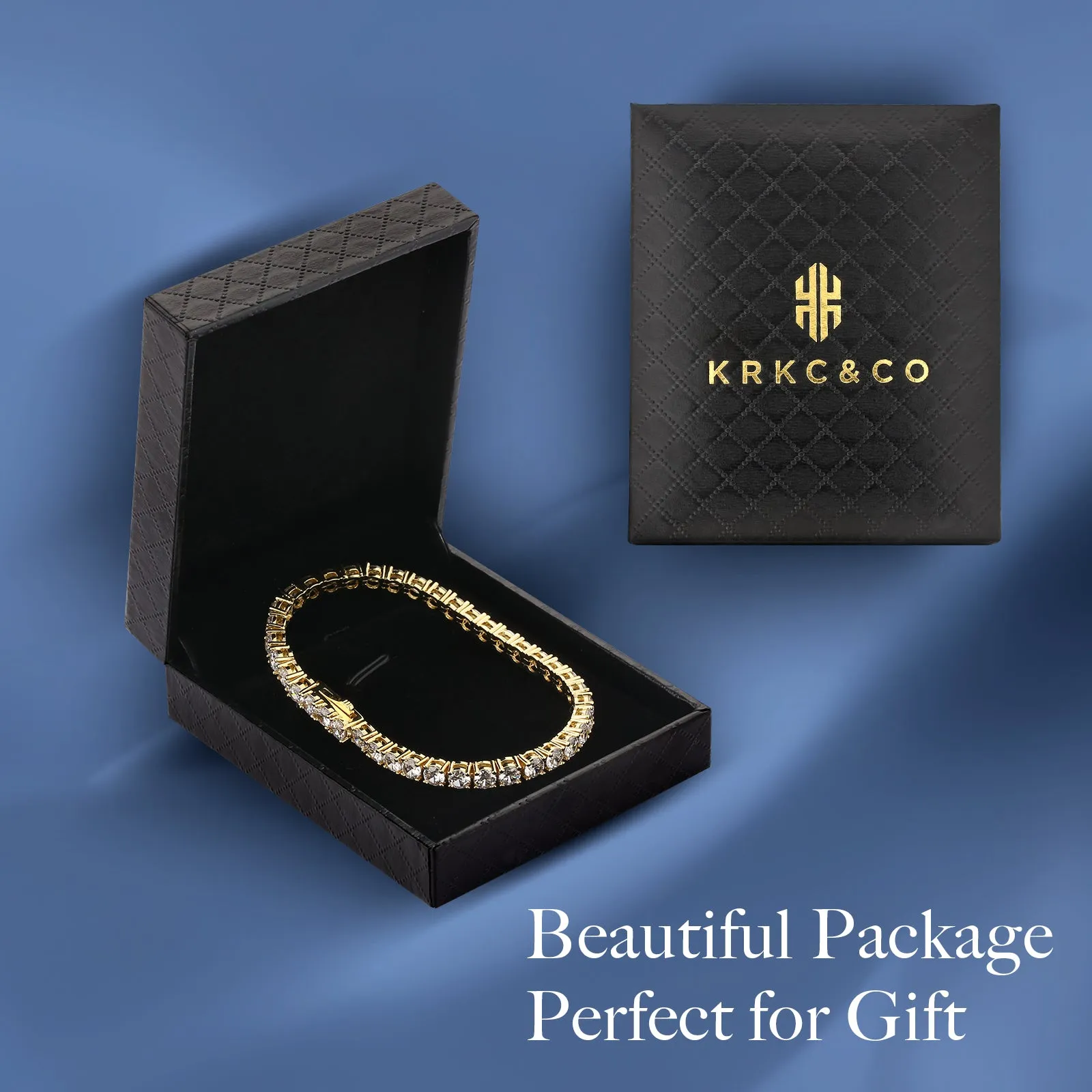 【NEW】4mm CZ Diamond Tennis Bracelet Brass KRKC