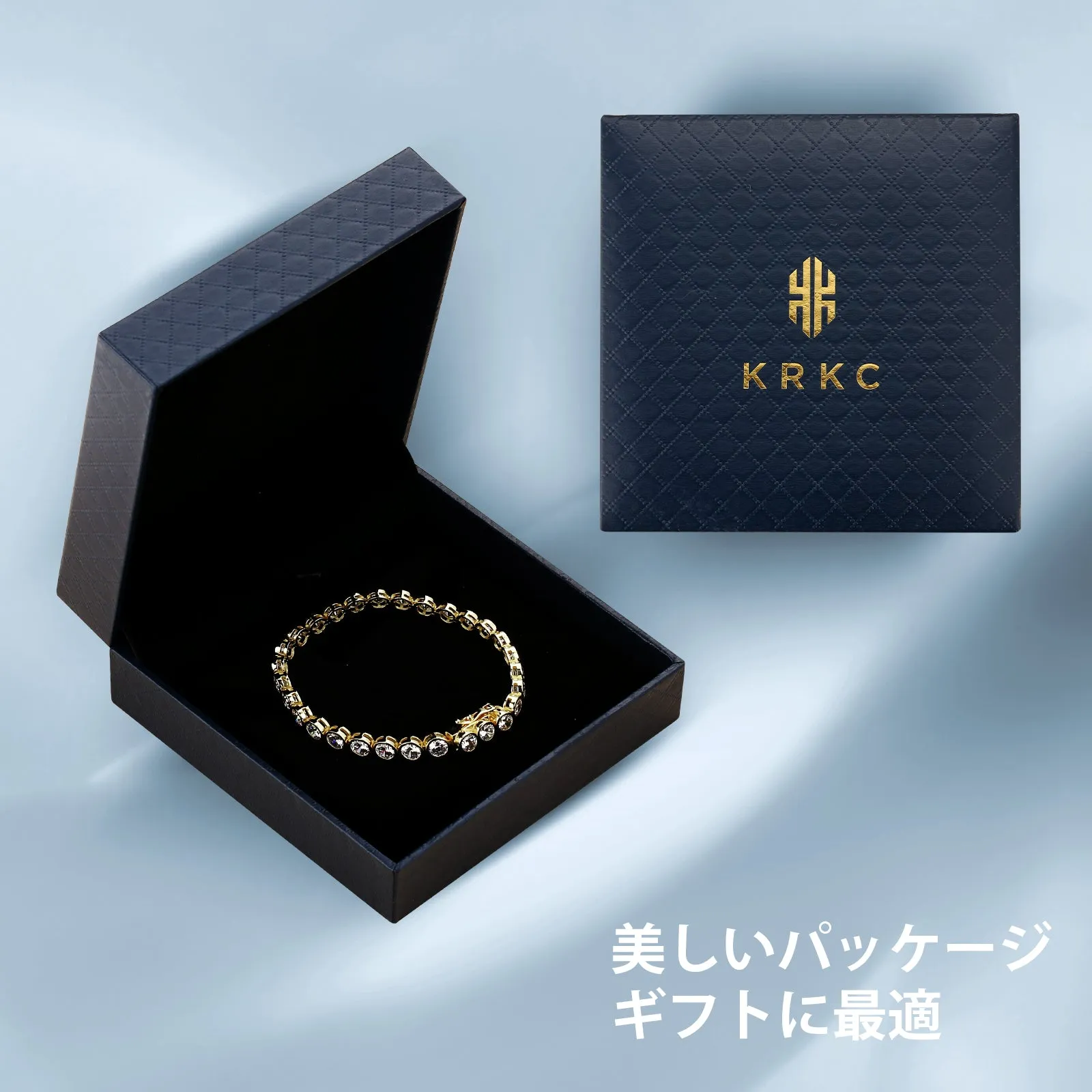 【NEW】5mm 925 Sterling Silver CZ Round Cut Tennis Bracelet KRKC