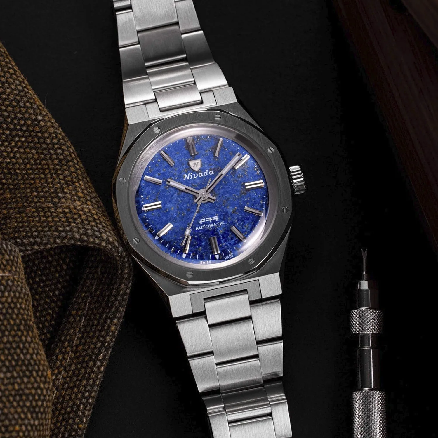 Nivada Grenchen F77 Lapis Lazuli Automatic – 68009A77