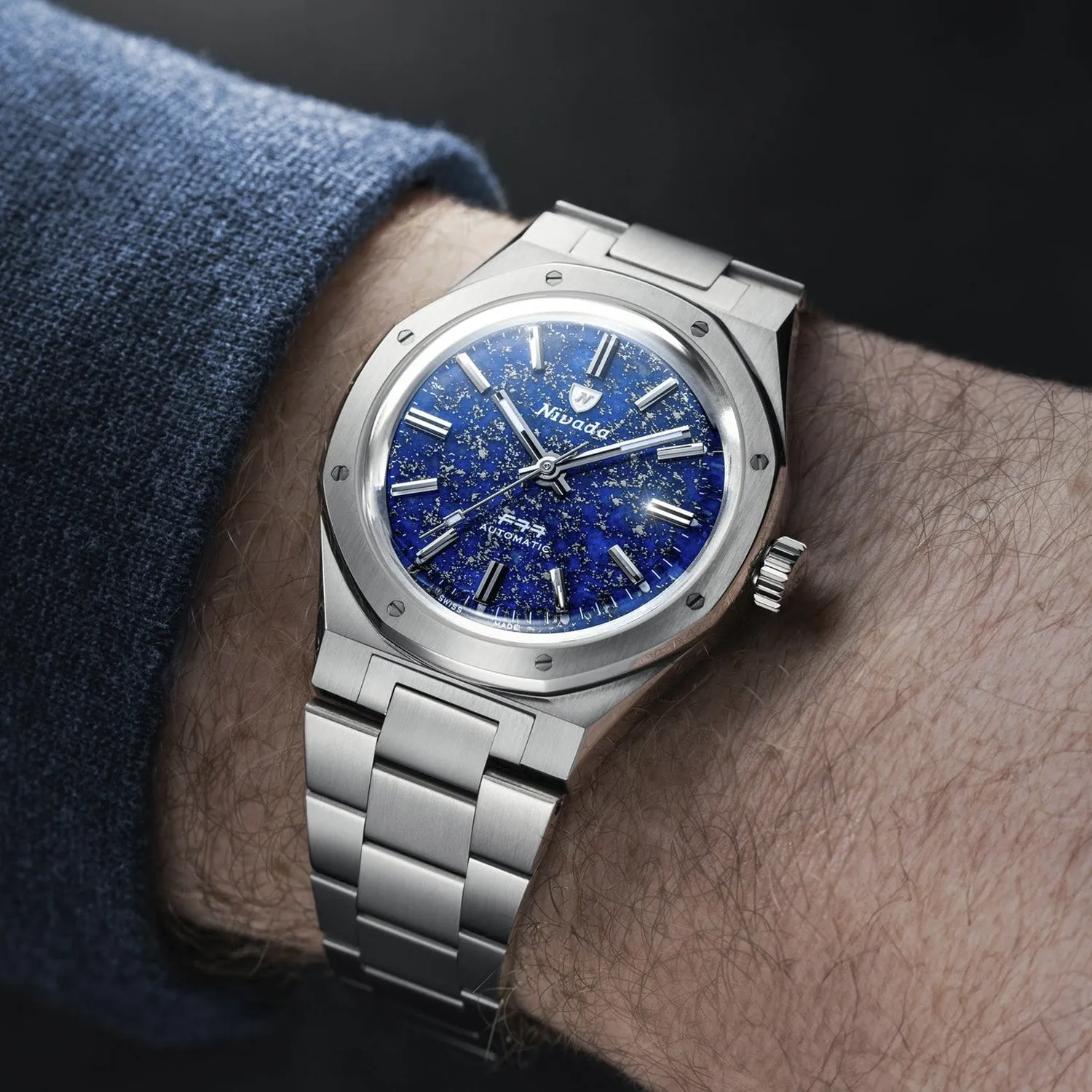 Nivada Grenchen F77 Lapis Lazuli Automatic – 68009A77