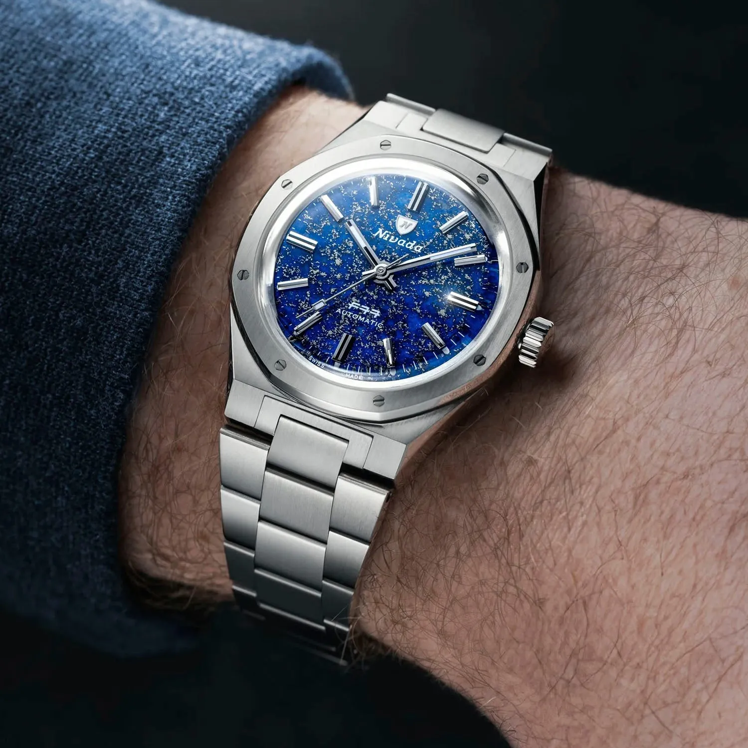 Nivada Grenchen F77 Lapis Lazuli Automatic – 68017A77