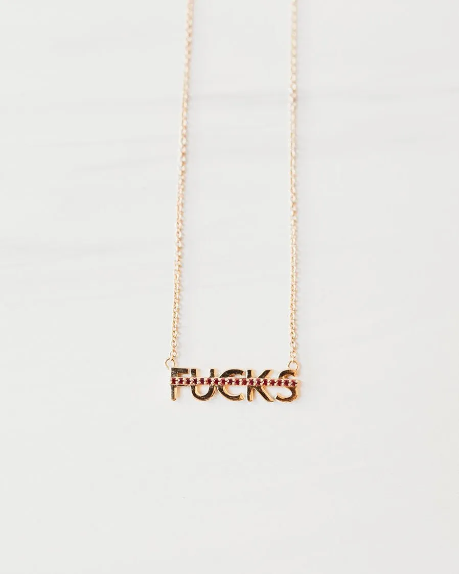No Fucks Necklace