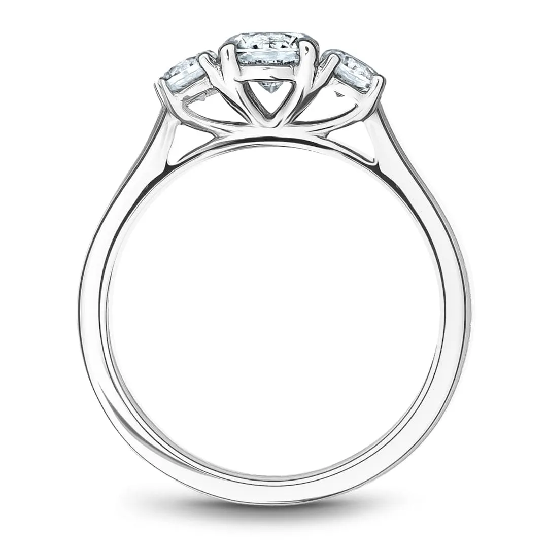Noam Carver 14kt White Gold 0.50ct Round Trinity