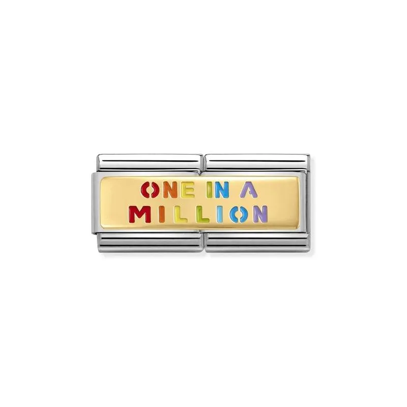 Nomination Composable Double Link One In A Million, 18K Gold