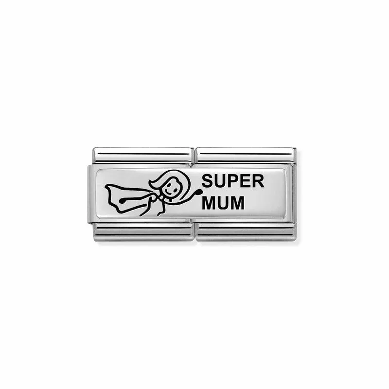Nomination Composable Double Link Super Mum, Silver