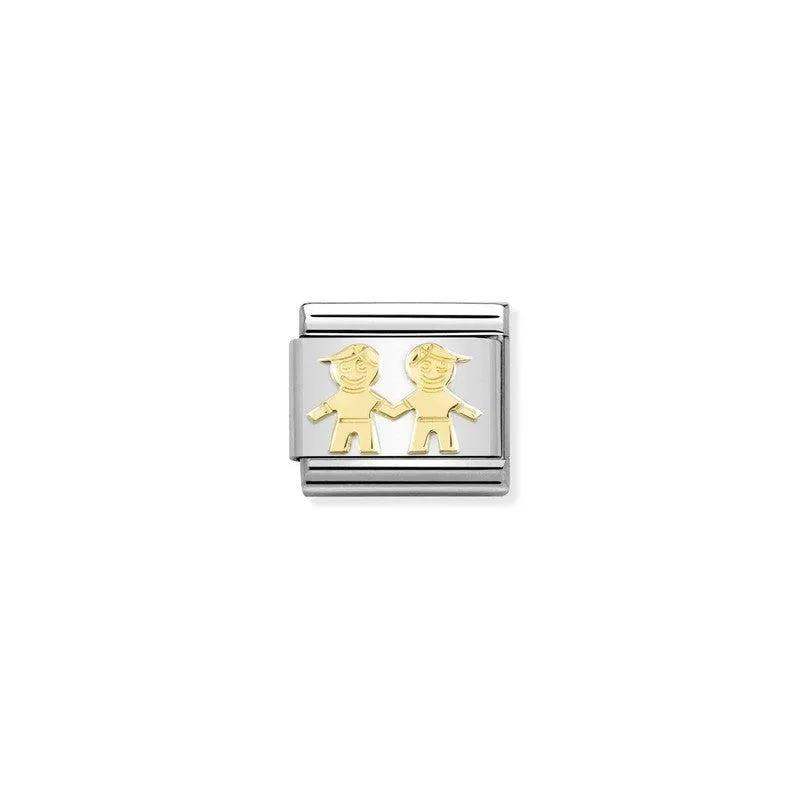 Nomination Composable Link Brothers, 18K Gold