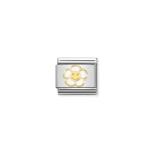 Nomination Composable Link Flower, Smile, 18K Gold & Enamel