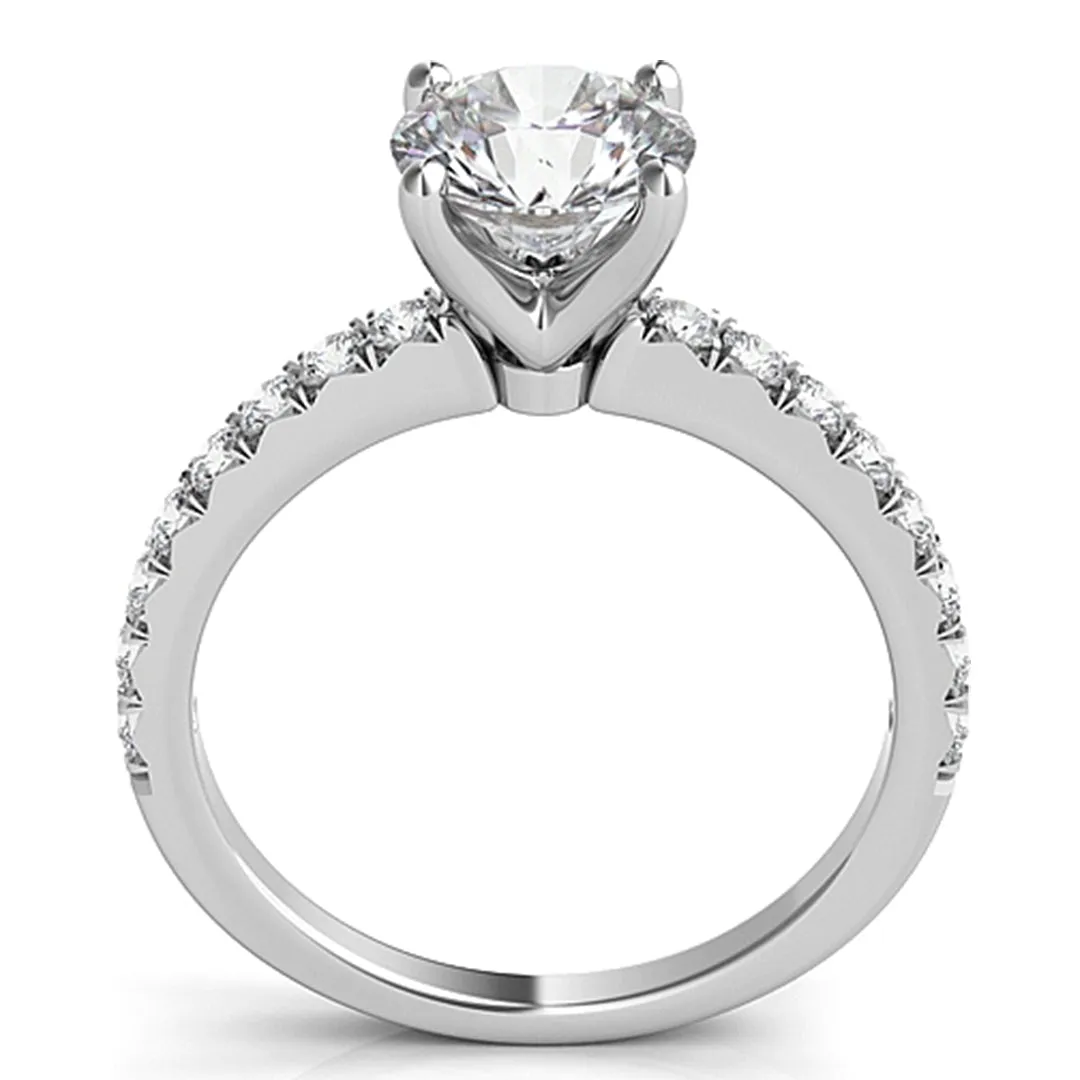 Nouveau Pave Diamond Engagement Ring