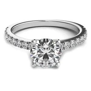Nouveau Pave Diamond Engagement Ring