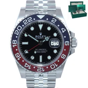 NOVEMBER NEW 2020 Rolex GMT Master PEPSI Red Blue Ceramic 126710 BLRO Watch