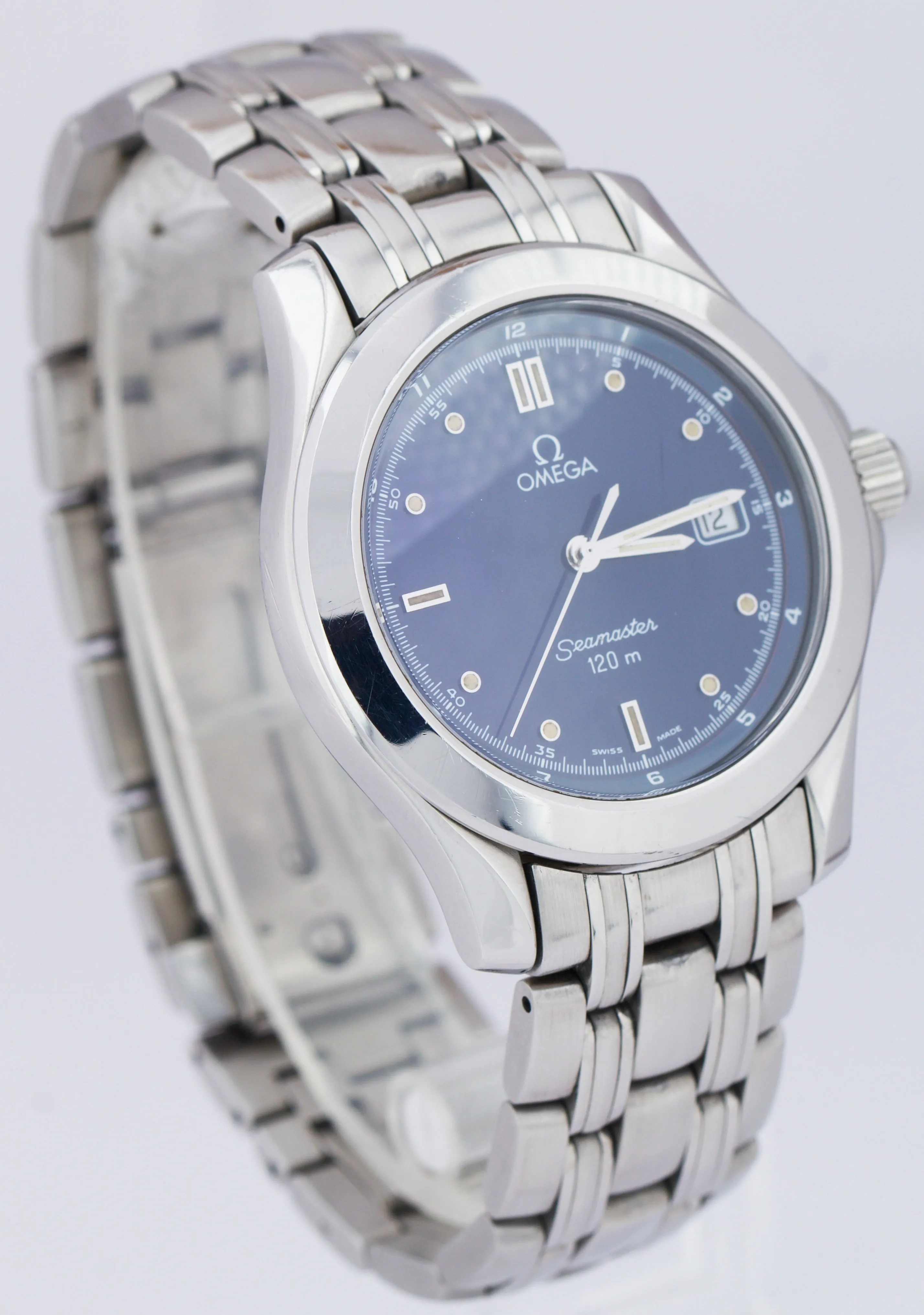 Omega Seamaster 120m BLUE DIAL Swiss Quartz Stainless Steel 36mm Watch 2511.80