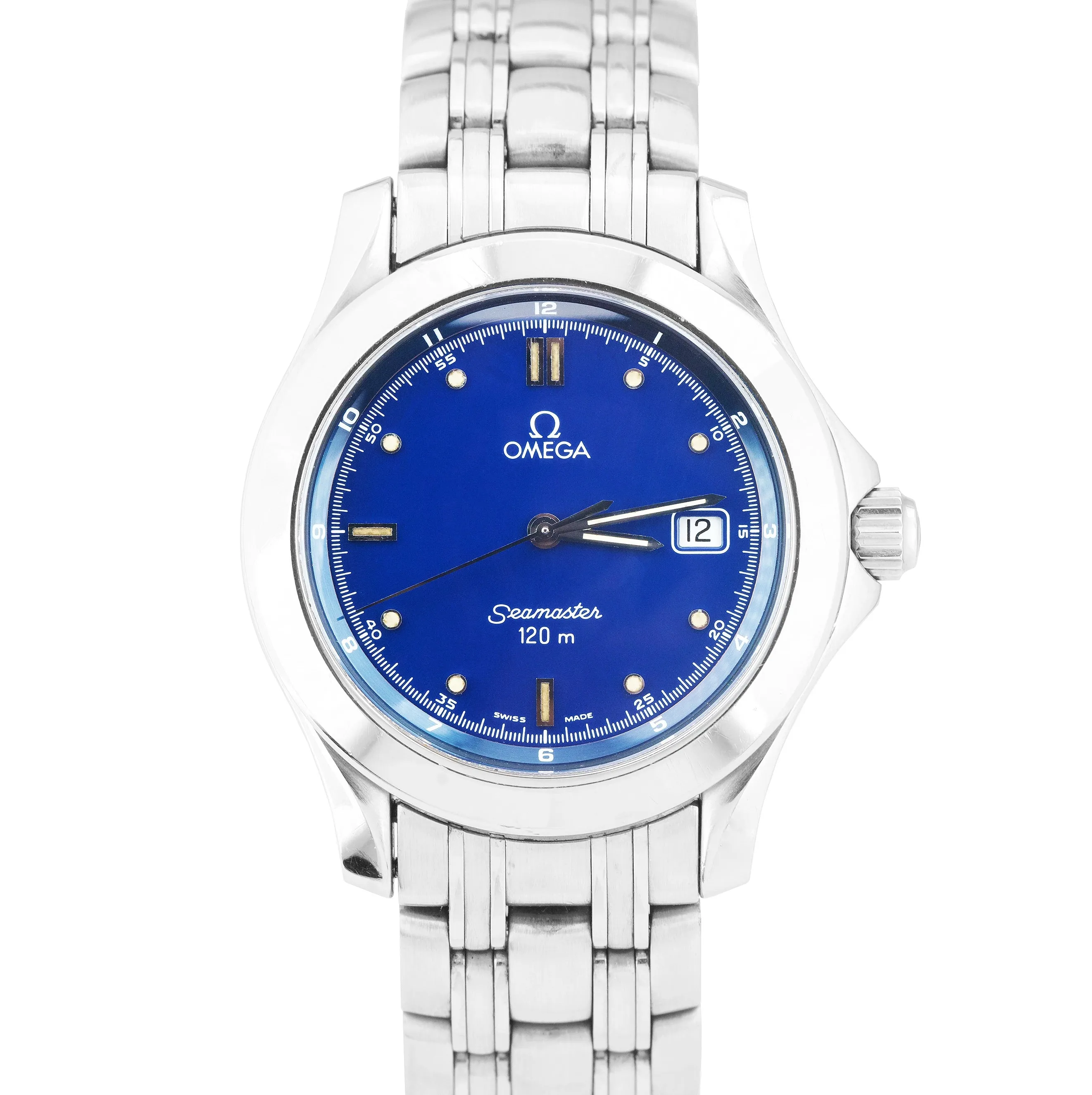 Omega Seamaster 120m BLUE DIAL Swiss Quartz Stainless Steel 36mm Watch 2511.80