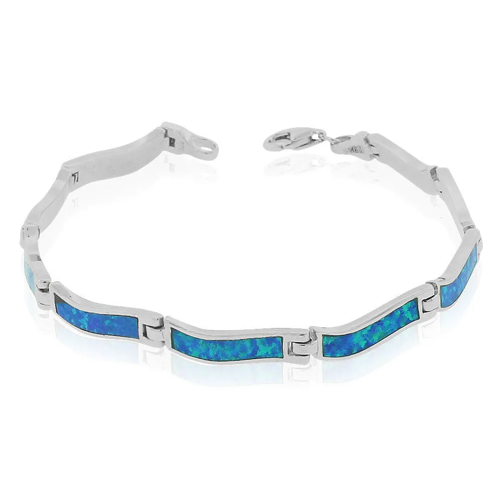 Opal Tennis Link Bracelet