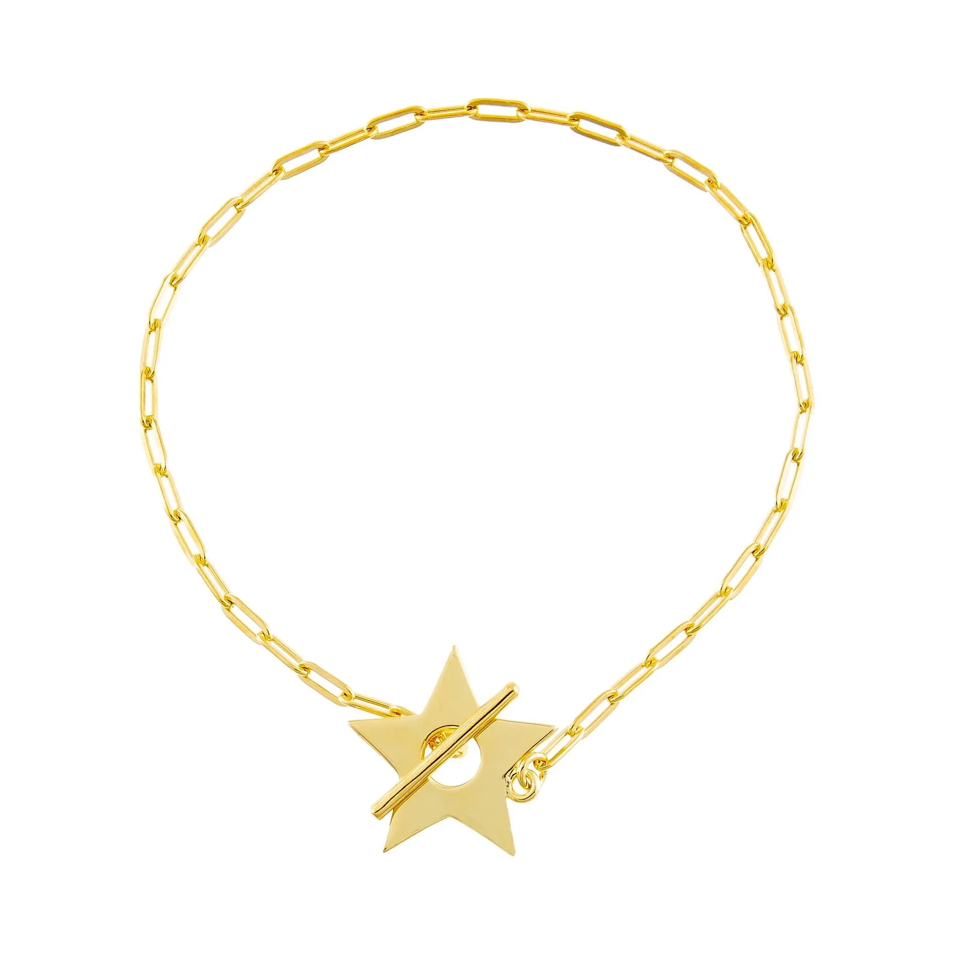Open Star Toggle Link Bracelet
