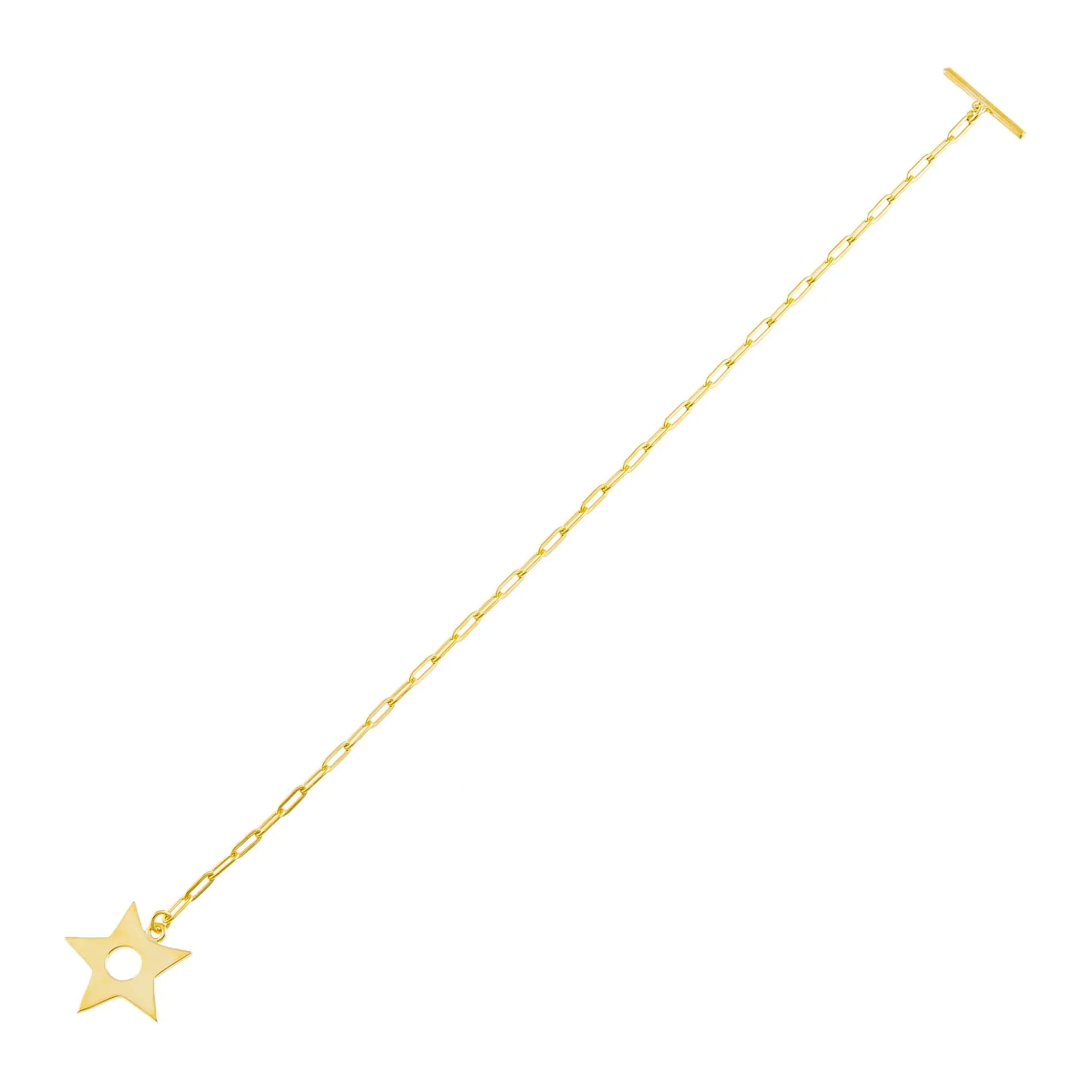 Open Star Toggle Link Bracelet