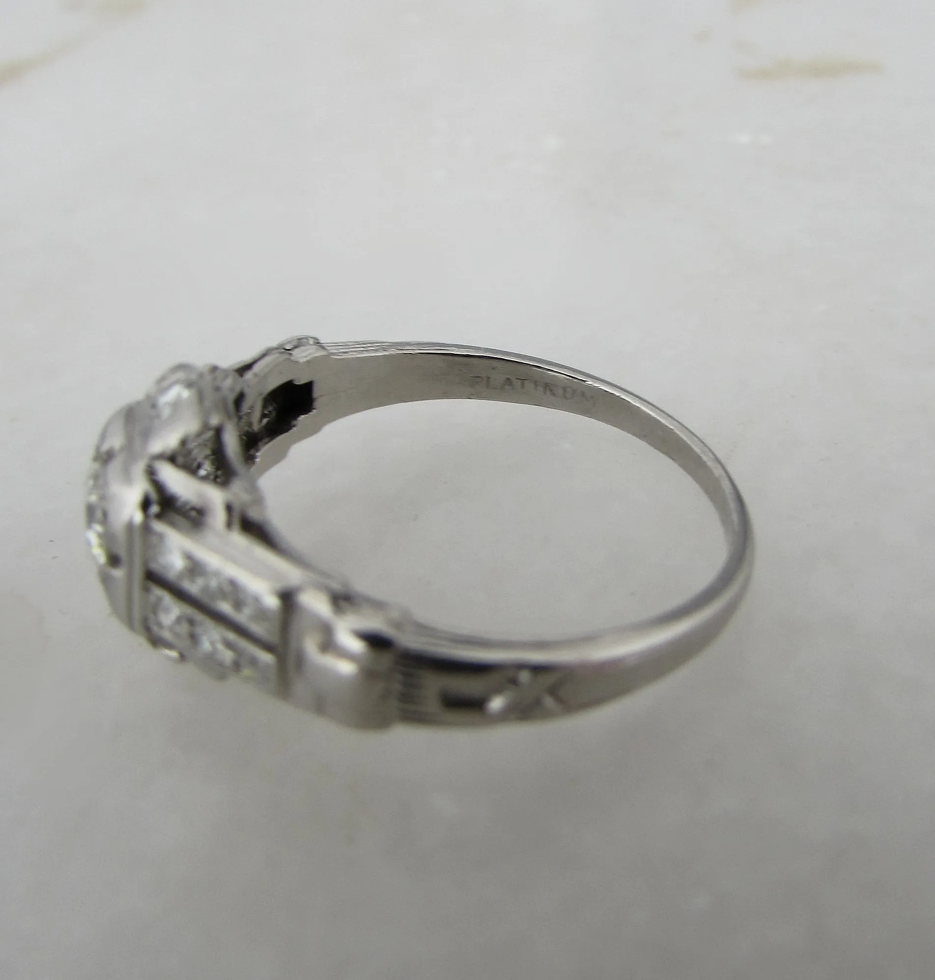 Original Art Deco diamond and platinum ring