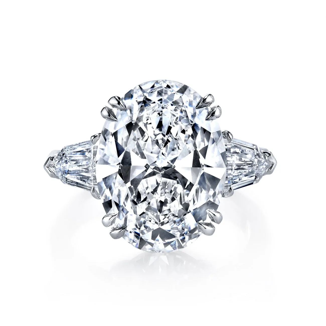 Oval Cut 6.02 ct Platinum Diamond Engagement Ring (Pre-Order)