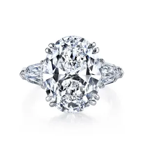 Oval Cut 6.02 ct Platinum Diamond Engagement Ring (Pre-Order)