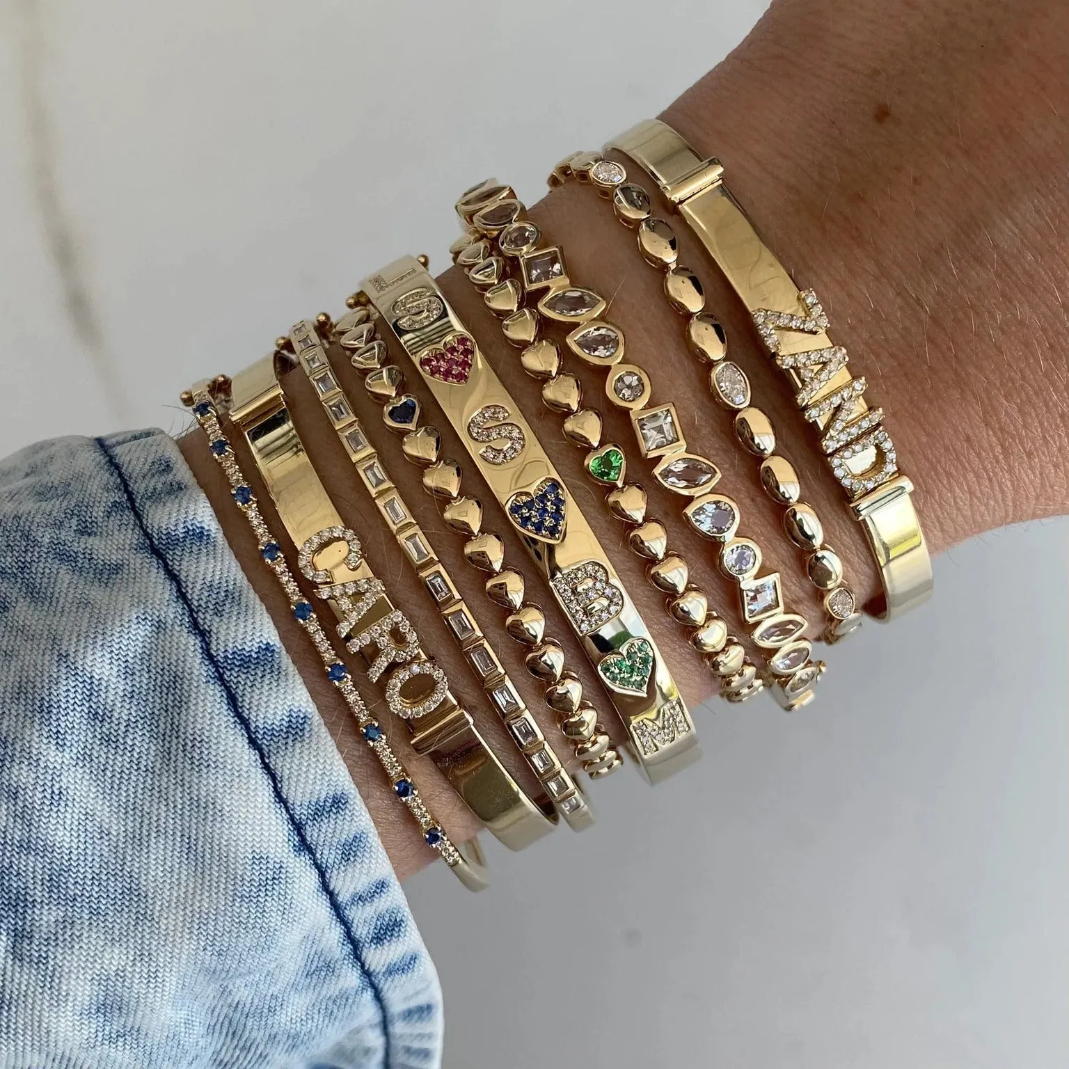 Oval Diamond Golden Bracelet