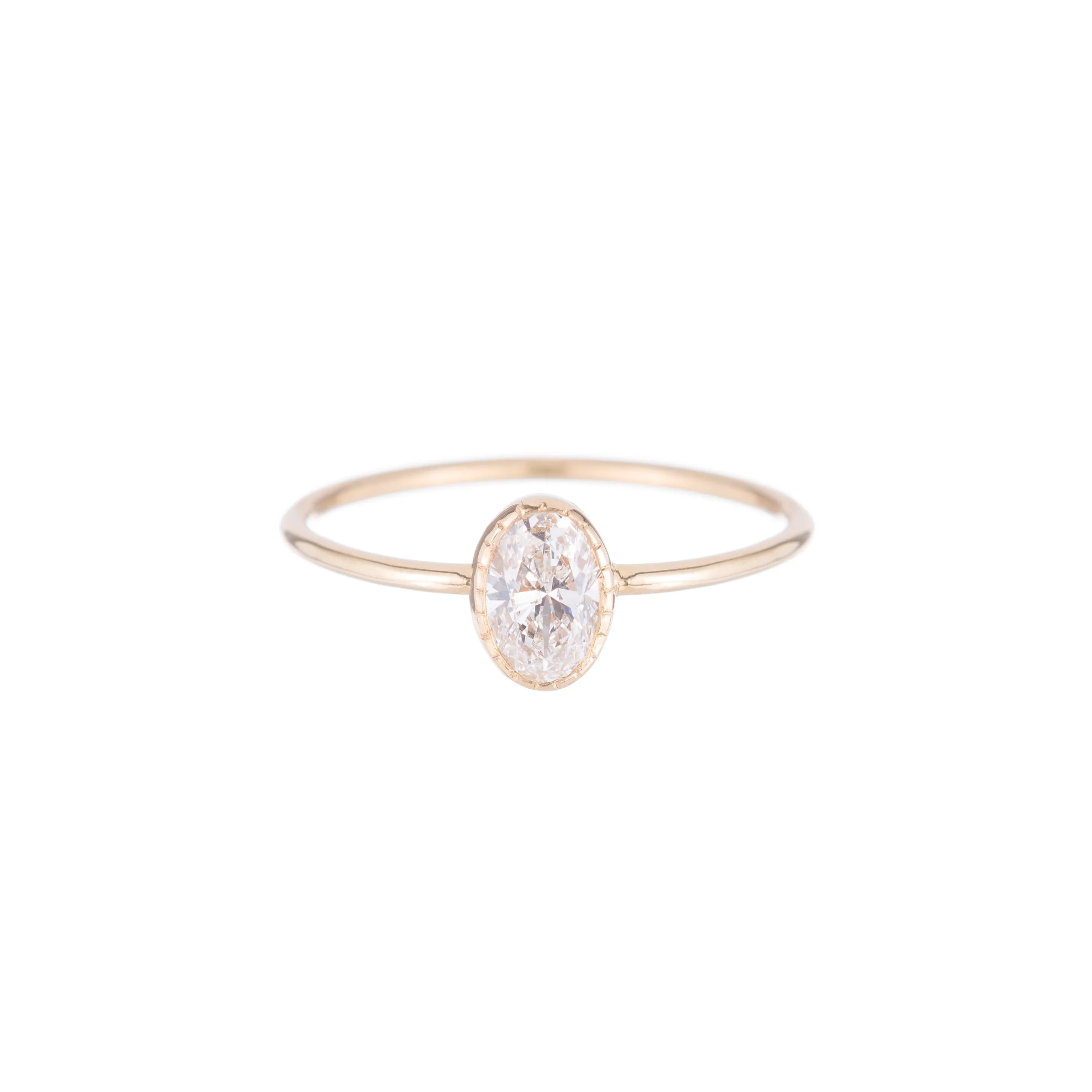 Oval Diamond Wisp Ring