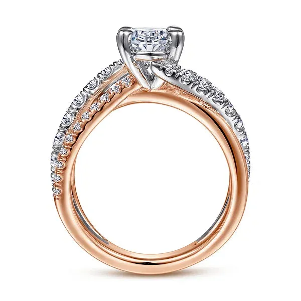 Oval Free Form Diamond Engagement Ring Mounting