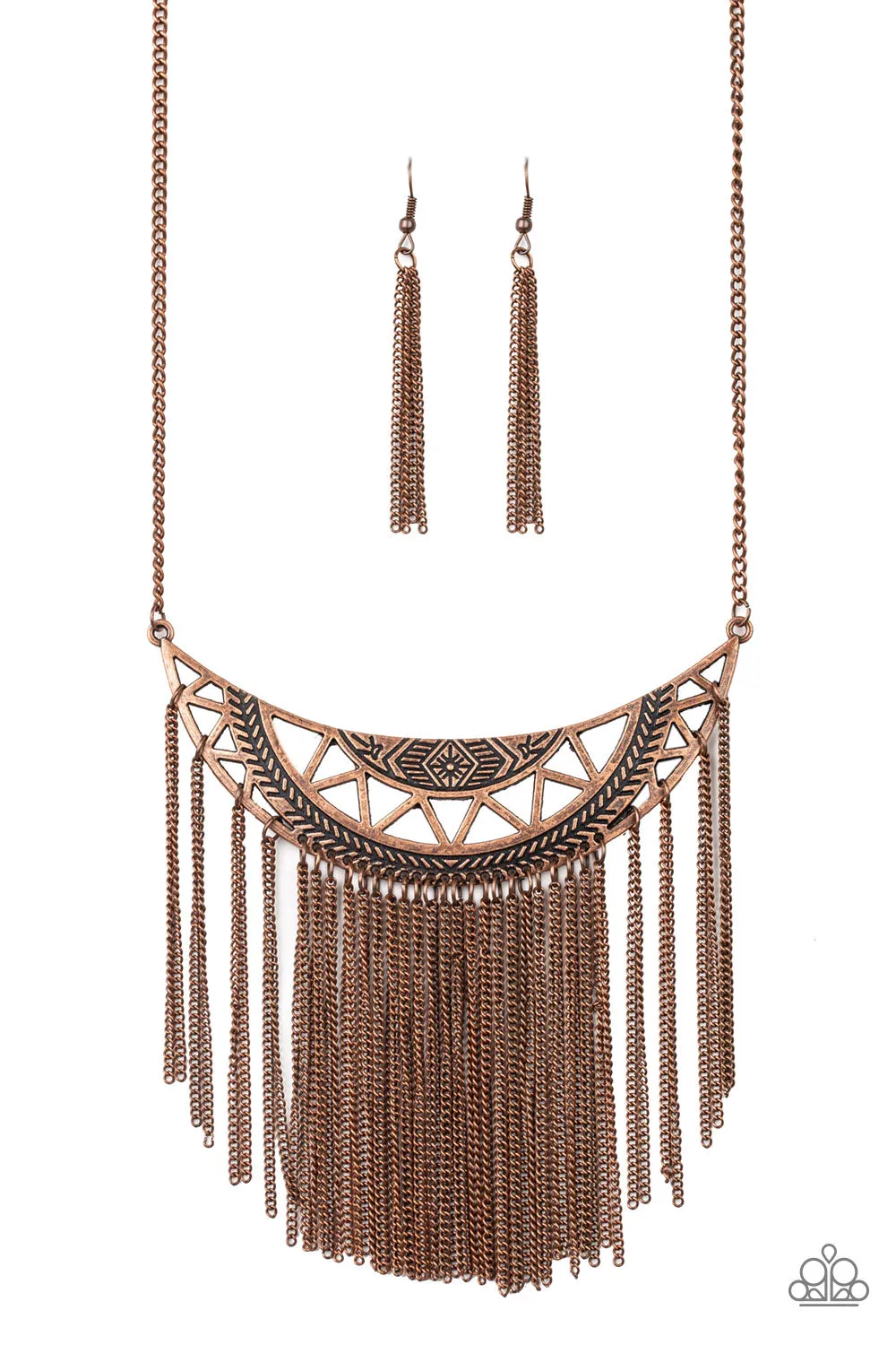 Paparazzi - Empress Excursion - Copper Necklace