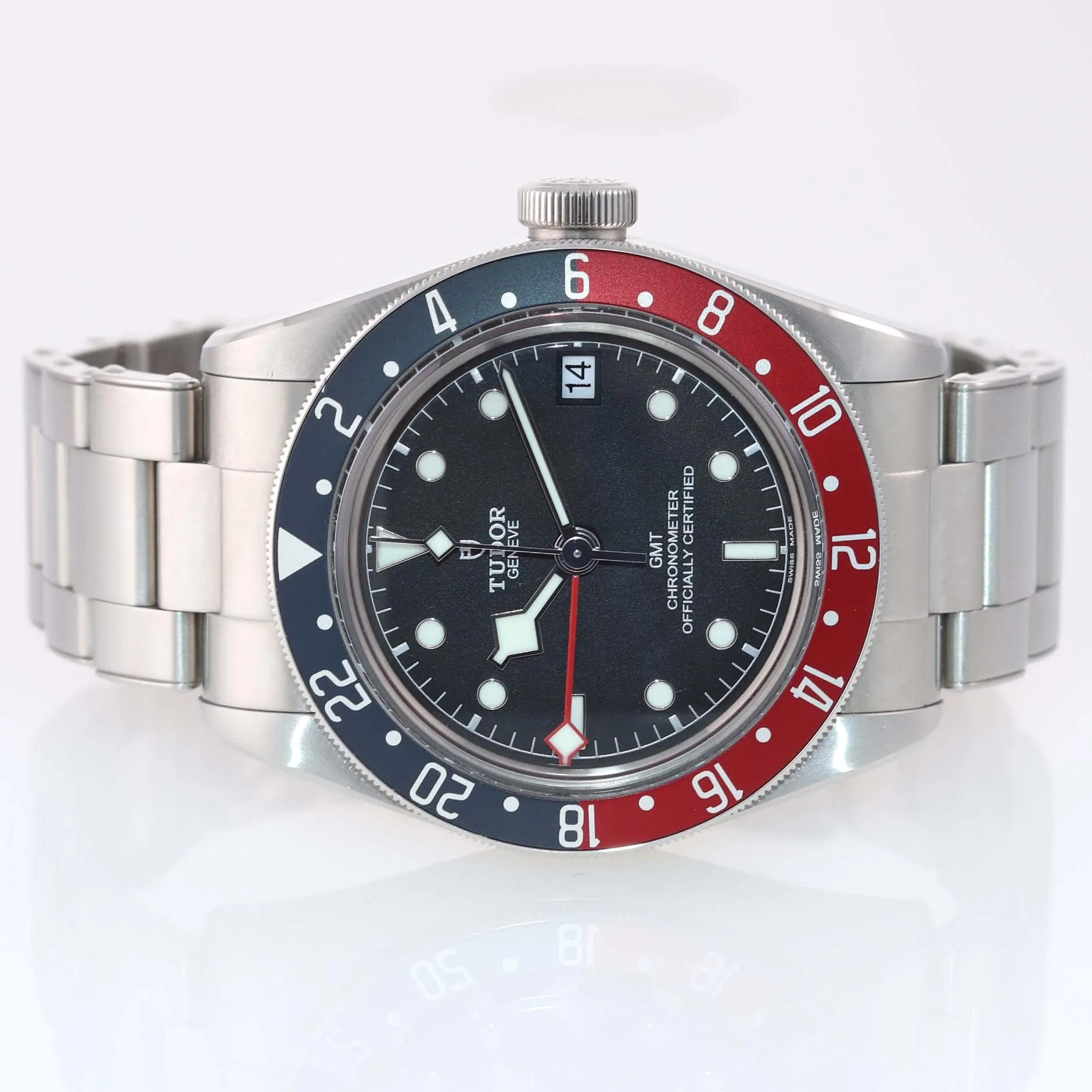 PAPERS 2019 Tudor Black Bay GMT Pepsi 79830RB 41mm Steel Bracelet Watch Box