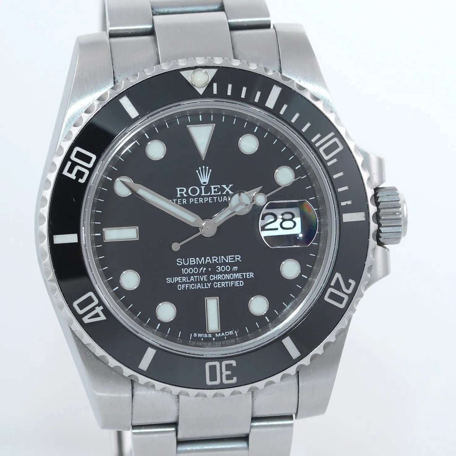 PAPERS & 2019 RSC Rolex Submariner Date 116610 Steel Black Ceramic 40mm Watch