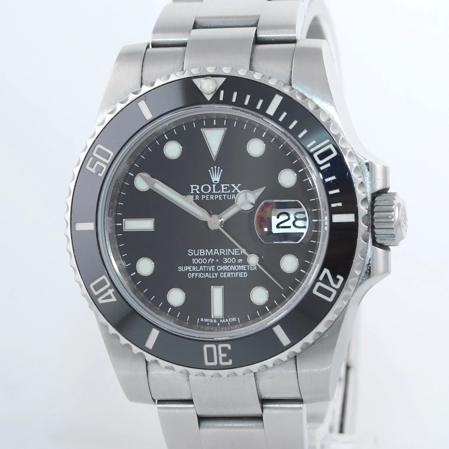 PAPERS & 2019 RSC Rolex Submariner Date 116610 Steel Black Ceramic 40mm Watch