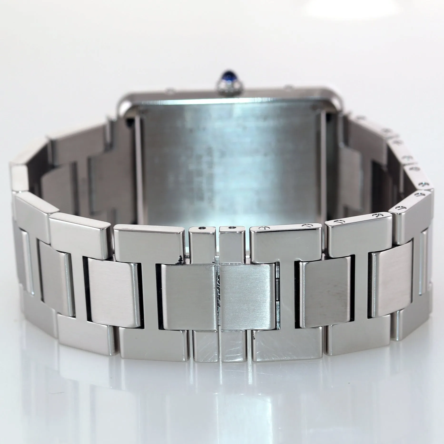 PAPERS Cartier Tank Solo 3169 W5200014 Steel White Silver Roman Quartz Watch