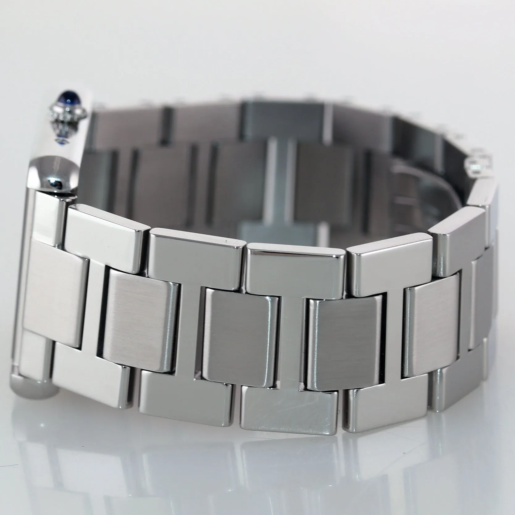PAPERS Cartier Tank Solo 3169 W5200014 Steel White Silver Roman Quartz Watch
