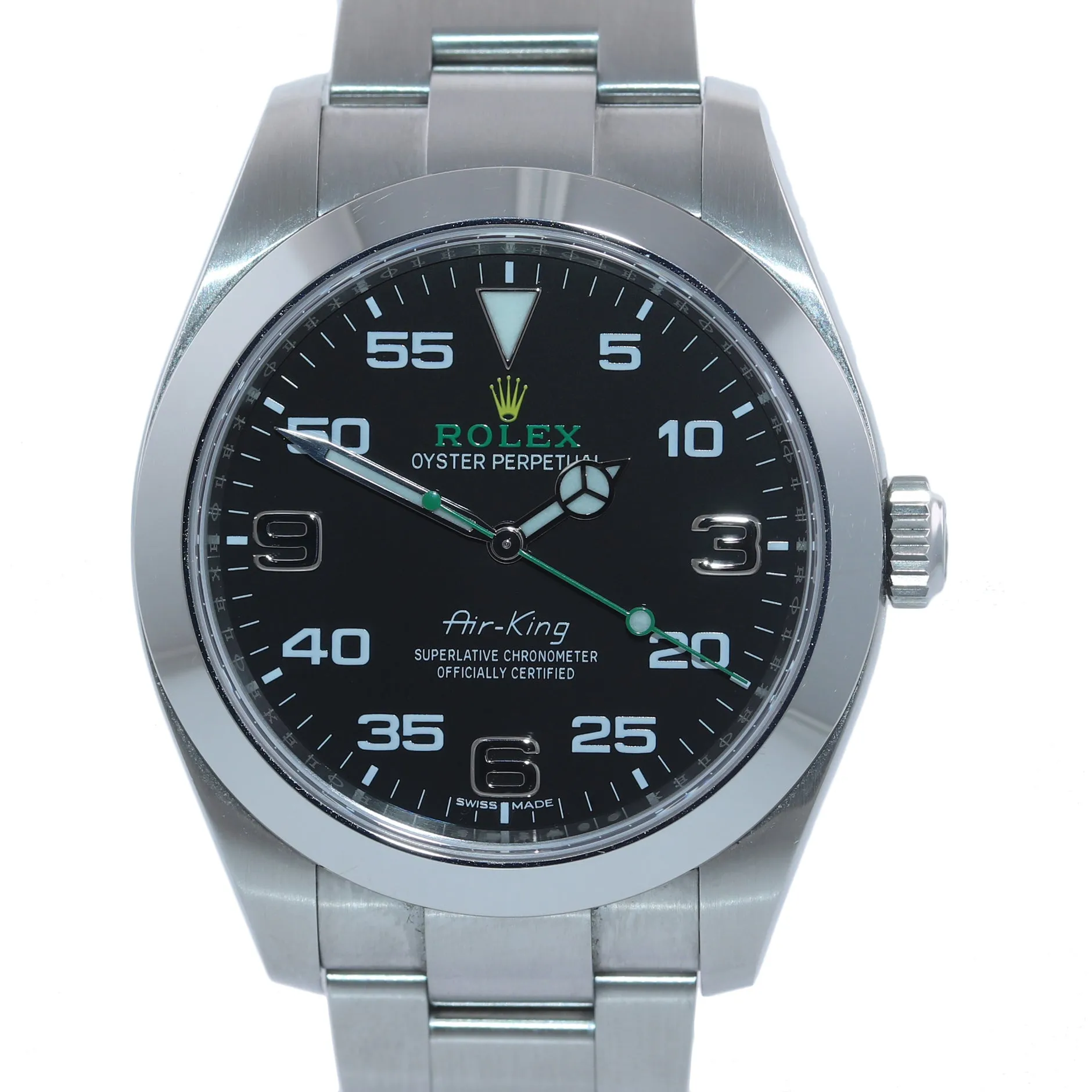 PAPERS MINT Rolex Air-King 116900 Green Arabic 40mm Steel Oyster Watch Box