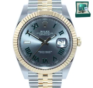 PAPERS NEW 2020 Rolex DateJust 41 126333 Two Tone Gold Wimbledon Jubilee Watch