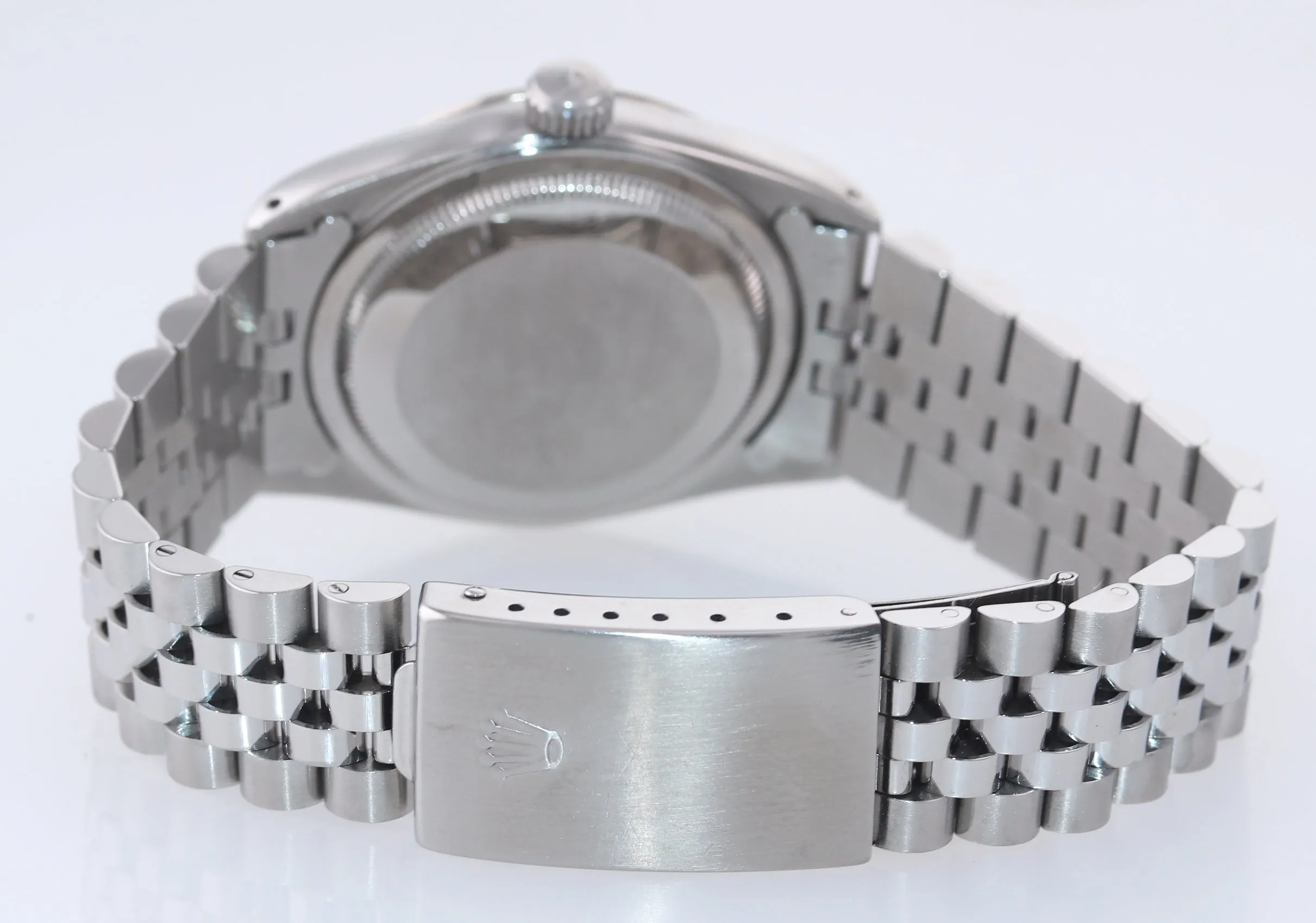 PAPERS Rolex DateJust 36mm 16234 Steel Silver Stick Jubilee 18k Fluted Watch
