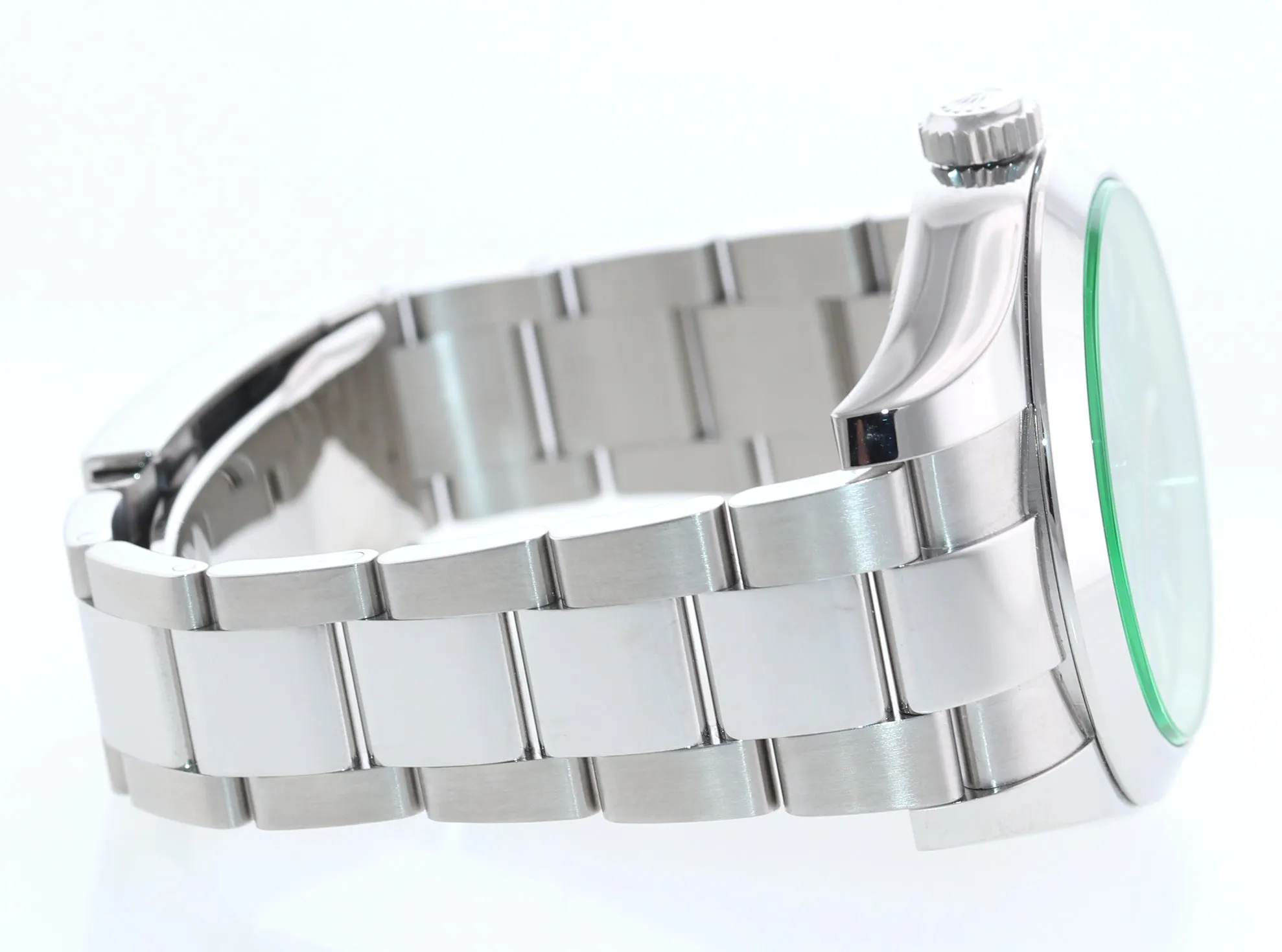 PAPERS Rolex Milgauss Blue Dial Anniversary Green 116400GV Steel Watch Box