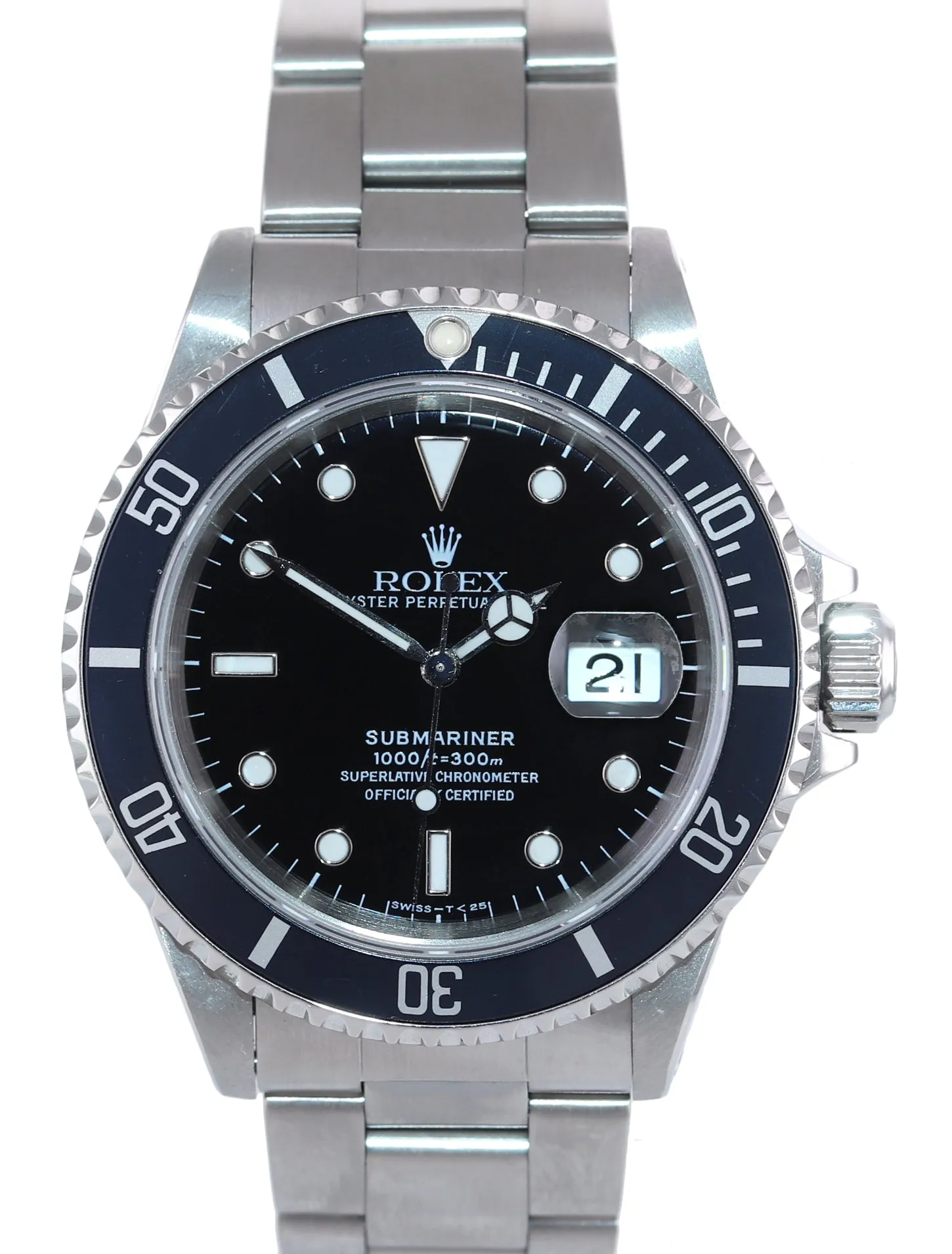 PAPERS Rolex Submariner 16610 40MM Steel Black Date pre ceramic 40mm Watch Box