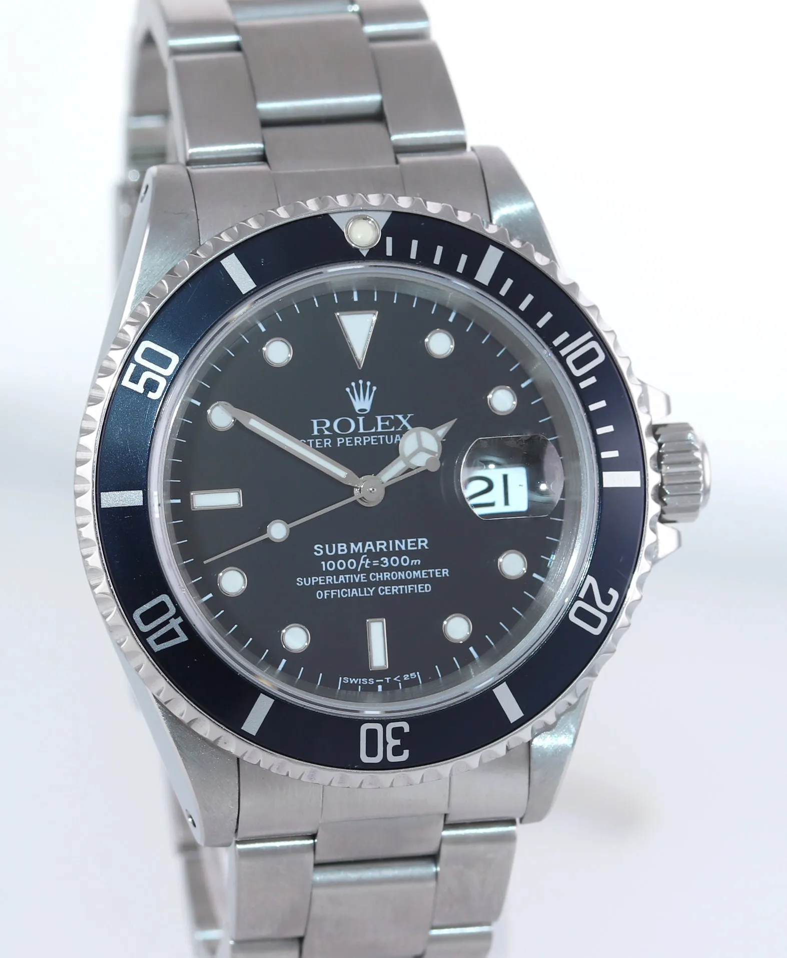 PAPERS Rolex Submariner 16610 40MM Steel Black Date pre ceramic 40mm Watch Box