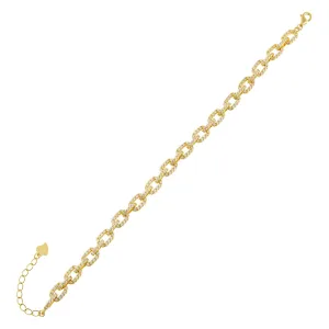 Pavé Box Link Chain Bracelet
